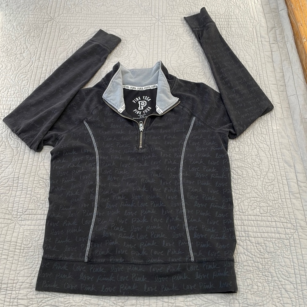 Victoria’s Secret Pink Yoga 1/4 Zip Long Sleeve Top M